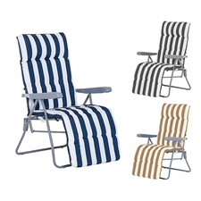 Silla reclinable de acero con cojín acolc…