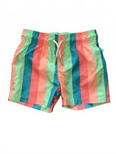NEW! Cat & Jack Toddler Swim Trunks 2T Multicolor Striped