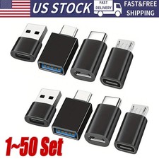 4-Pack USB3.0 Type C Female to USB Male Adapter OTG Micro USB to C Converter LOT