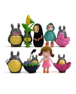 9PCS Studio Ghibli My Neighbor Totoro Mini Figures Playset Toy Kids Gift  