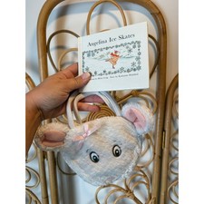Angelina Ballerina Plush Mouse Handbag and Angelina Ice Skates Hardcover Book
