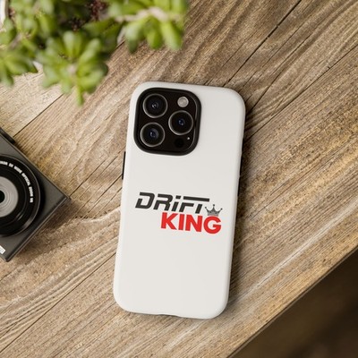 Drift King Phone Case white Tough Cases, Car Enthusiast Gift, Drift racing case