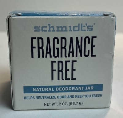 Schmidt's Natural Deodorant Jar Fragrance Free 2oz.