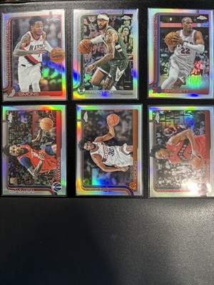 Topps Chrome 25/26 NBA Basketball REFRACTOR CardLot Set Bundle Of 6 Mint Sports