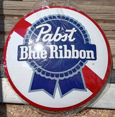 16 inch Pabst Blue Ribbon dome Metal Sign
