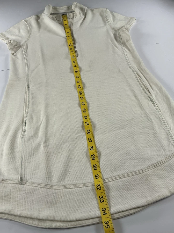 Vestido para mujer Tommy Bahama beige talla mediana 100 % algodón manga corta pulóver Foto 3 de 4