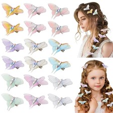 18 Pcs Butterfly Hair Clips for Girls Women Colorful Small Butterfly Hair Bow...