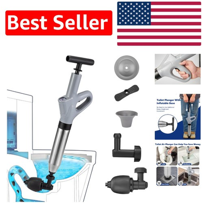#ad Versatile High Pressure Air Drain Blaster – Unclogs Toilets amp; Sinks Effortlessly $63.64