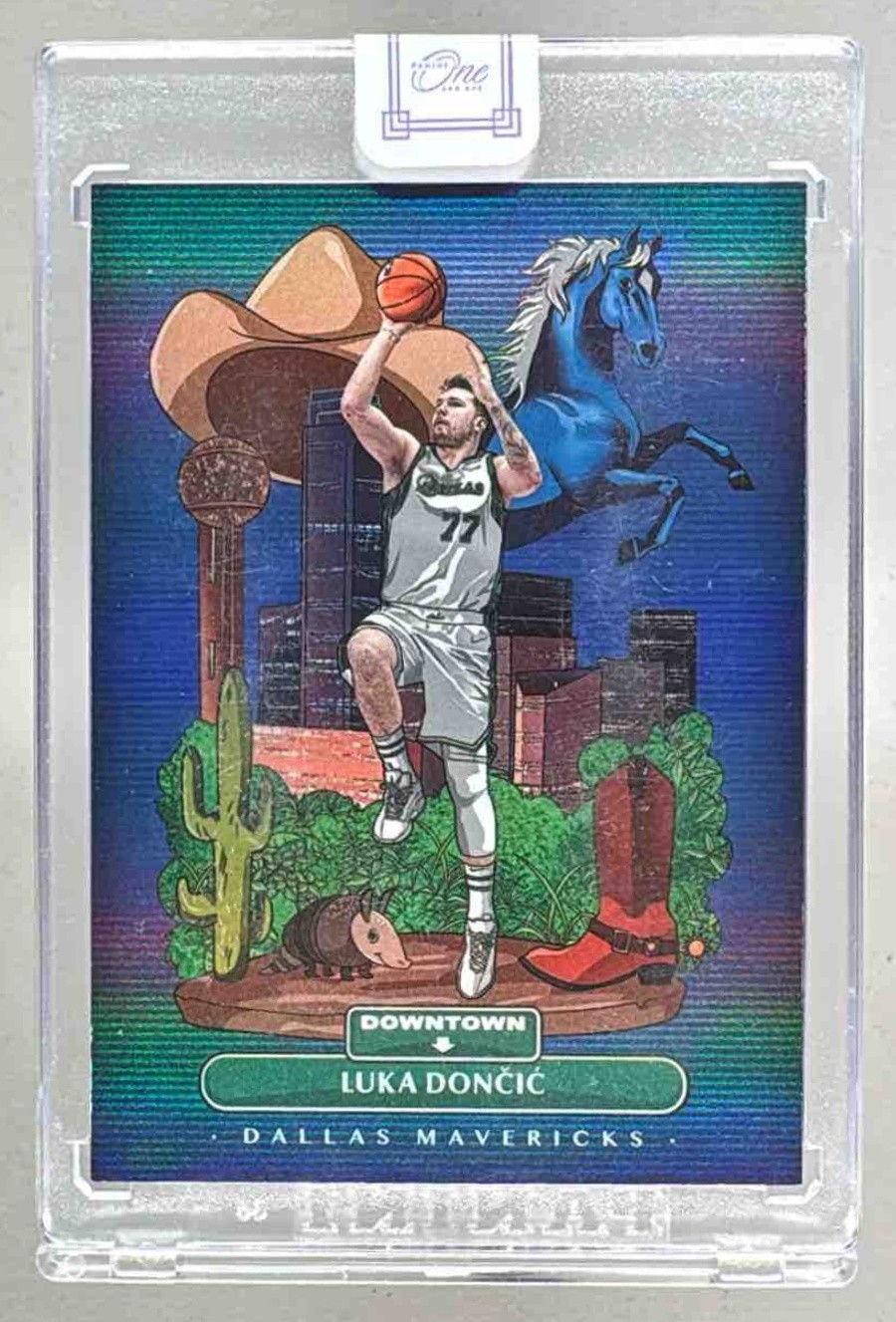 Luka Doncic 2021 Panini One and One #2 Downtown SP SSP