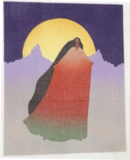 Needlepoint Hand Painted Canvas Native American Woman "Gustafson SW-041 NEW