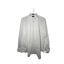 VTG Christian Dior Pleated Tuxedo Dress Shirt White 16.5 35 Formal Bib READ