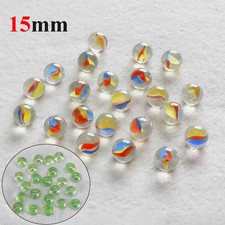 15mm Glass Beads Glass Marbles Balls Traditional Vintage Classic Kids Toys Games