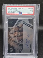 2021 Panini Elements Steel Signatures 103/199 Maxx Crosby #SS-MCR Auto PSA 9