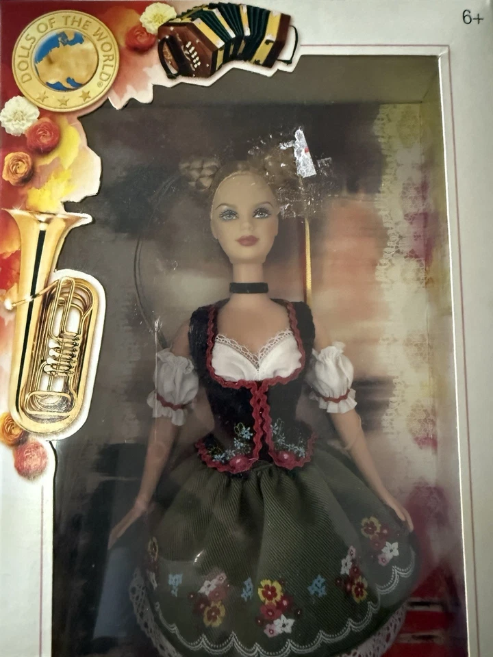 Muñeca Barbie Oktoberfest Festivales del Mundo DOTW Etiqueta Rosa Mattel J0929 Foto 3 de 4