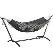 Image of Mondeer 2 Person Hammock w/ Stand Bohemian Style Portable Garden Double Hammock