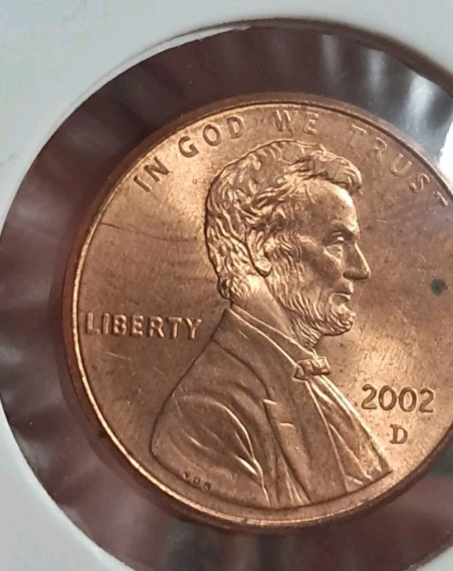 2002 Lincoln Proof Penny Error Struck through RARE - Image 4 of 4