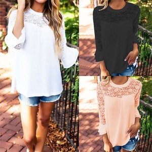 LDZHPS 2018 Summer New Fashion Women Chiffon Tops Casual O