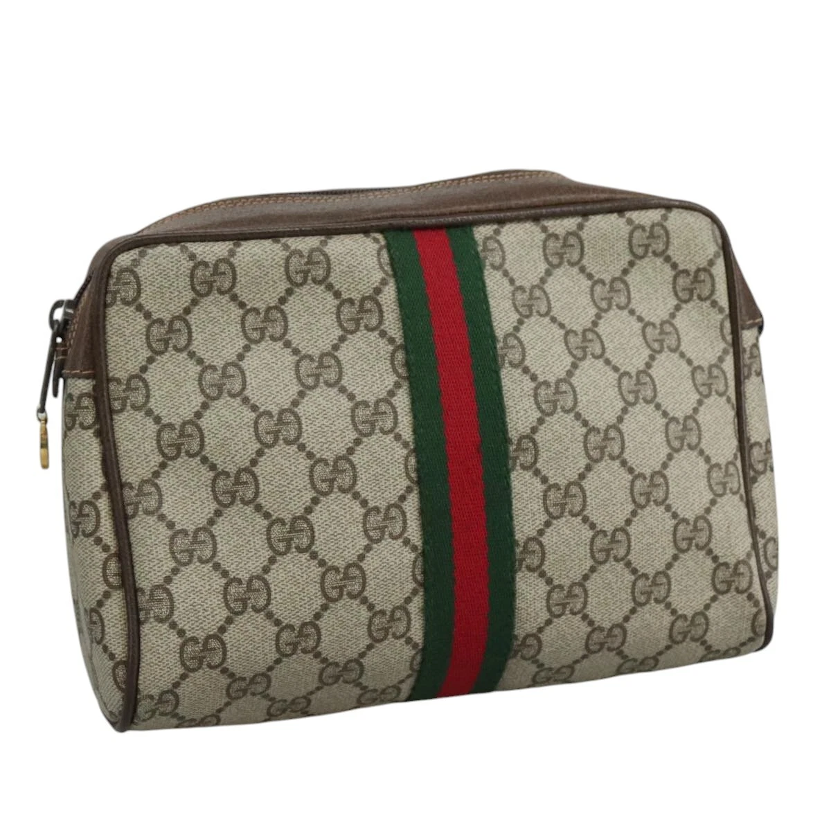 Sac pochette GUCCI GG Supreme Web Sherry Line PVC beige 40 014 3553 authentique yk16813
