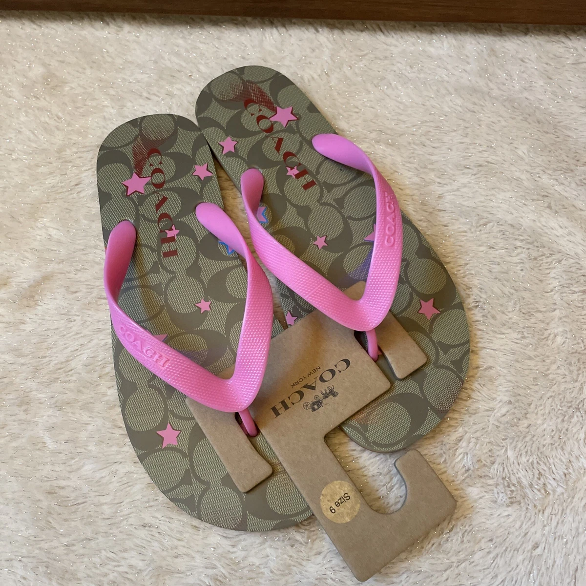 Coach flip flops size 9 sale