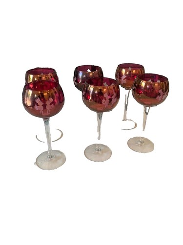 TIFFANY & CO Crystal Denise Red wine glasses 7 1/8" | eBay