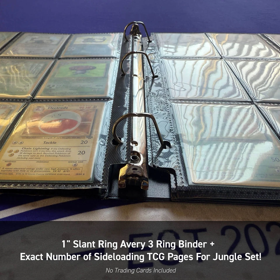 Carpeta de la selva Pokémon estilo vintage | Carpeta de 9 bolsillos de la era de la selva Foto 3 de 4