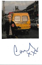 Carmel (McCourt) Autogramm signed 10x15 cm Karteikarte mit Magazinbild