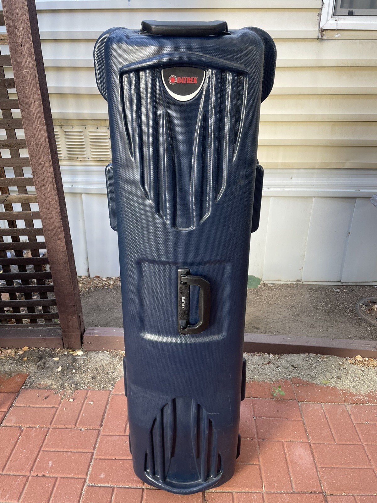 Blue DATREK Wheeled Golf Bag Travel Hard Case Excellent Condition No