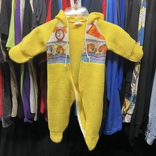 Get Along Gang Obion Childrens One Piece Zip Up Pajamas Broken Zipper 9-18 1980s