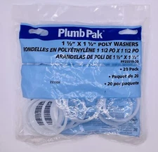 Plumb Pak PP25519-20 Slip Joint Washer, 1-1/2 in, Bag of 20 Washers