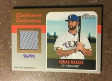2019 Topps Heritage Nomar Mazara Clubhouse Collection Jersey Patch Relic 86/99