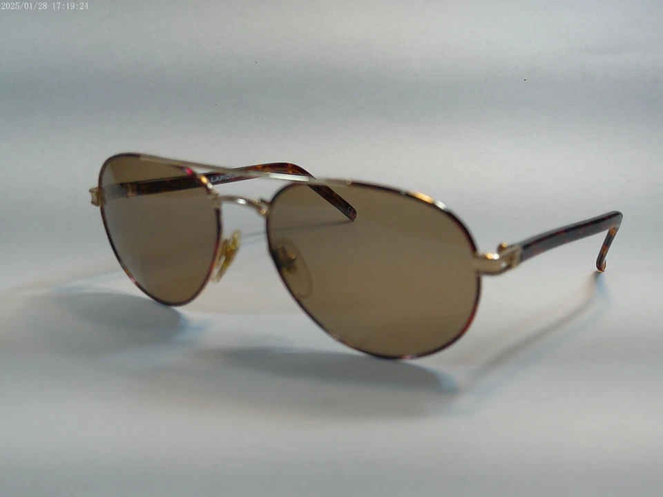 Gafas de sol vintage Ted lapidus TL 504 aviador marco de tortuga de metal nuevo stock antiguo Foto 4 de 4
