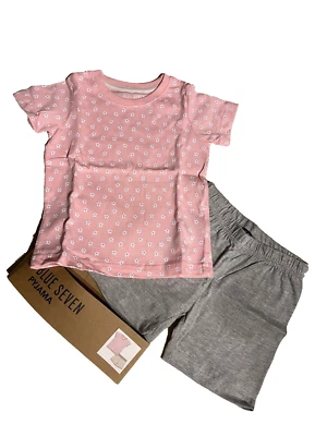 BLUE SEVEN kurzer Schlafanzug Girls Blüten 729001 NEU Gr. 92 Baumwolle NEU