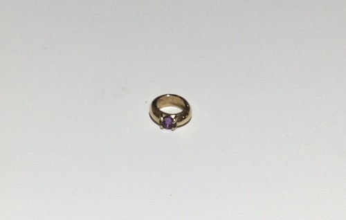 Rondell/ciondolo oro giallo 14 kt con ametista rotonda - Foto 2 di 10