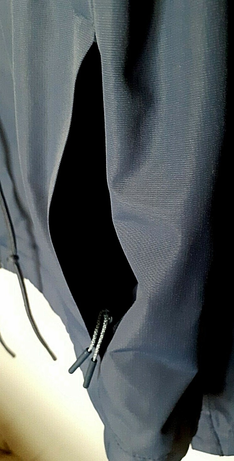 Champion 100% polyester solid blue zip front wind… - image 6