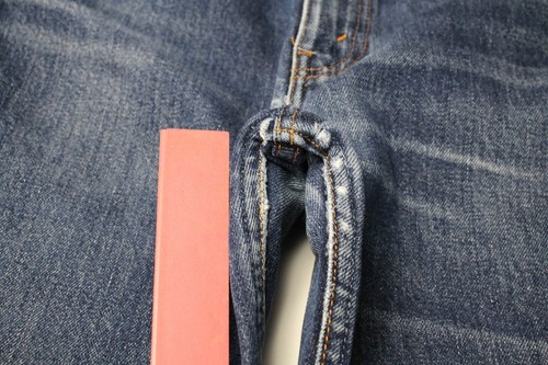 Levi's 751 Vaqueros Hombres W32/L34 Azul Oscuro Triquitos Cremallera Recto Para - Imagen 10 de 13