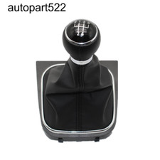 Black Gear Shift Knob With Boot 5 Speed For Vw Jetta 5 Golf 2006-2014