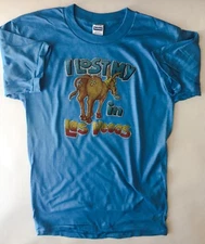 VTG 80s Las Vegas NV Gamble Gambling Bachelor Party funny donkey casino T-Shirt