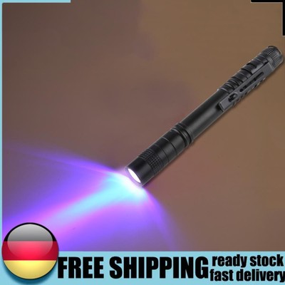 395nm 3W Mini UV Pen Light Portable LED IPX4 Waterproof Pocket Torch Lamp