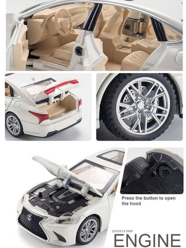 1:32 Lexus LS500h Alloy Model Car Toy Collection Kids Sound&Light Diecast Gifts - Picture 10 of 15