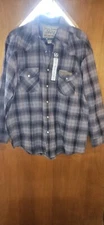 Jesse James Work Wear Lg Men's Flannel West Coast Choppers Pearl Snaps New!!!