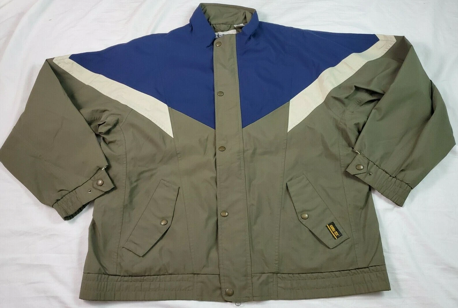 Tourney GTX Mens Waterproof Jacket Golfing Outerwear XL Full Zip Golf Rain Coat