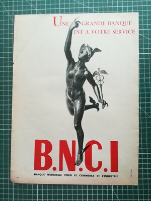 458 alte Werbung um 1960 Bank BNCI Rücken Kaffeemaschine Mokka SEB