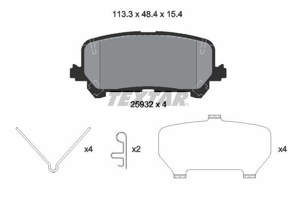 1 X Bremsbelagsatz BremsbeläGe Textar 2593201 FüR-image