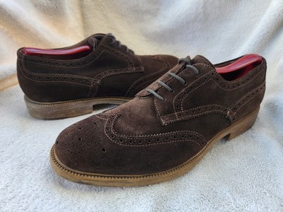 DOCKSTEPS Suede Men Dress Derby Brown Shoes Size 42 USA Size 9 Made in Albania