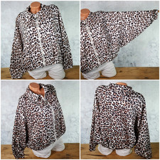   Jacke Blouson Leo Print Damen Fledermaus Ba...