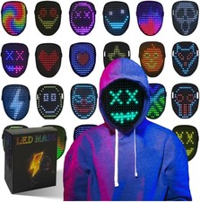 Led Mask with Gesture Sensing LED Lighted Face Mask for Costume Cosplay Party Ma
