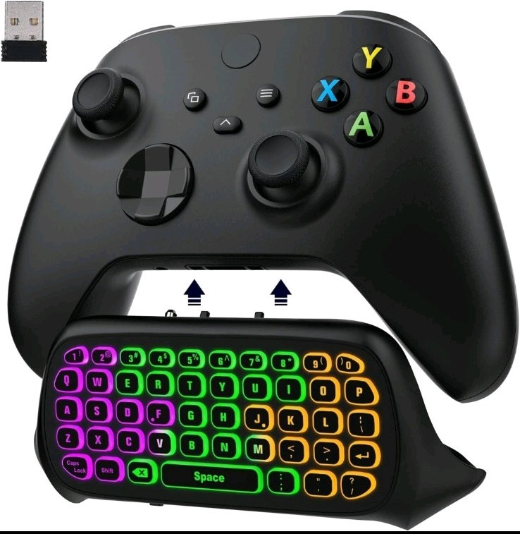 MoKo RGB Backlight Wireless Keyboard Chatpad for Xbox Series