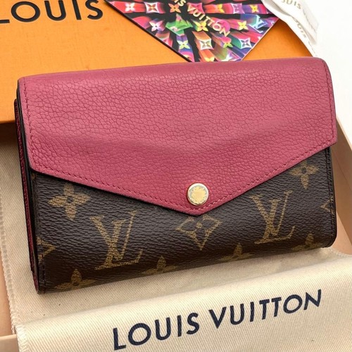 Louis Vuitton Monogram Pallas Compact Fold Wallet Grape Pre-owned From Japan
