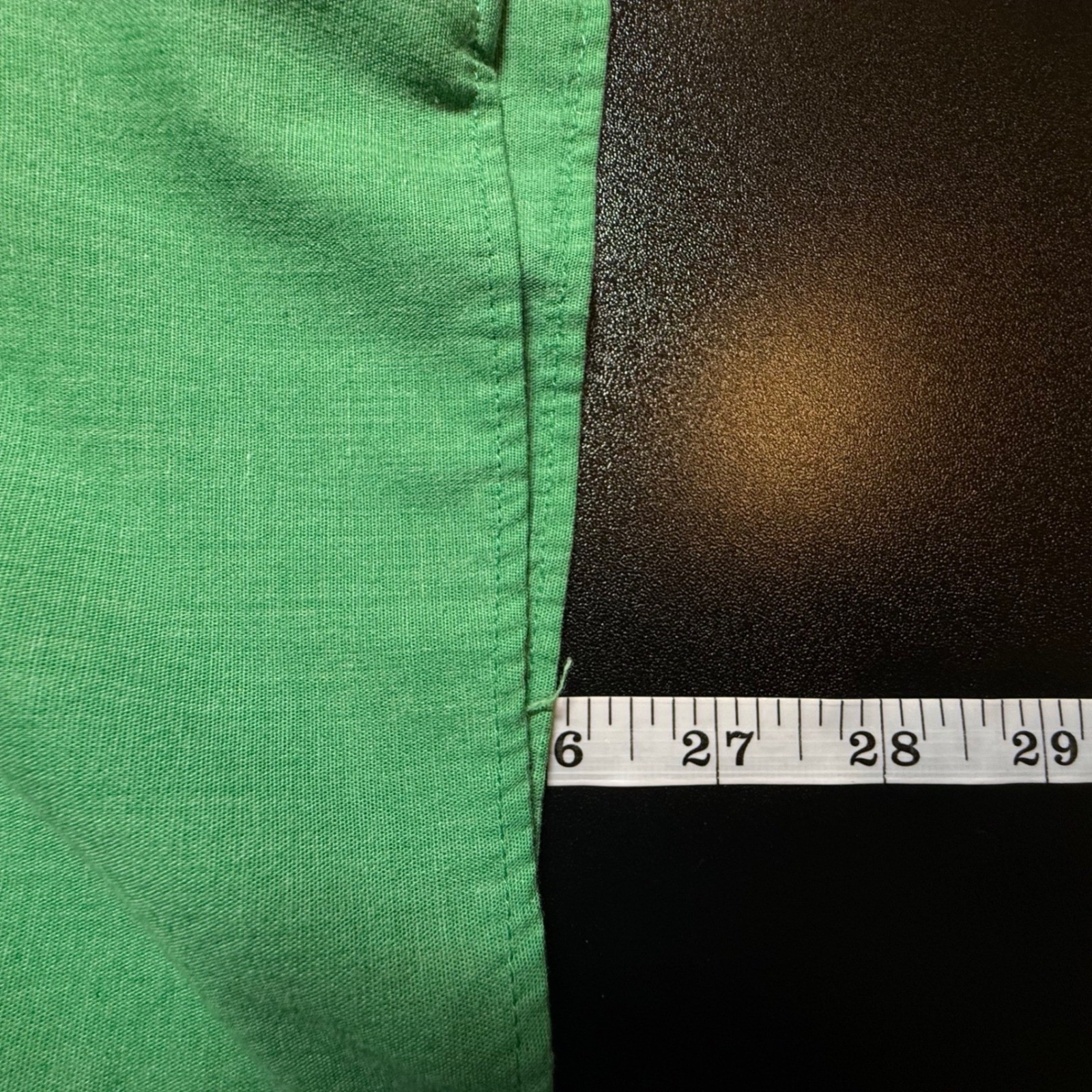 Classic Fashions Button Down Shirt Short Sleeve Green Boxy Vintage Made USA 2XL image 5