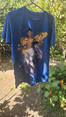 Lil Nas X Long Live Montero Tour Shirt Mens Medium Blue Cupid